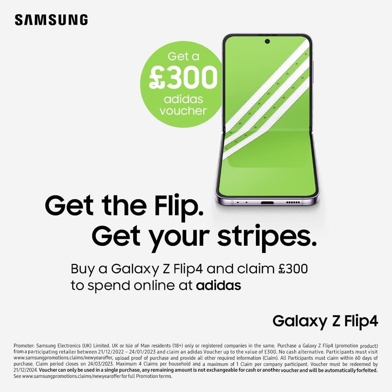 Samsung Galaxy Z Flip4 5G Smartphone Sim Free Android Folding Phone, UK Version