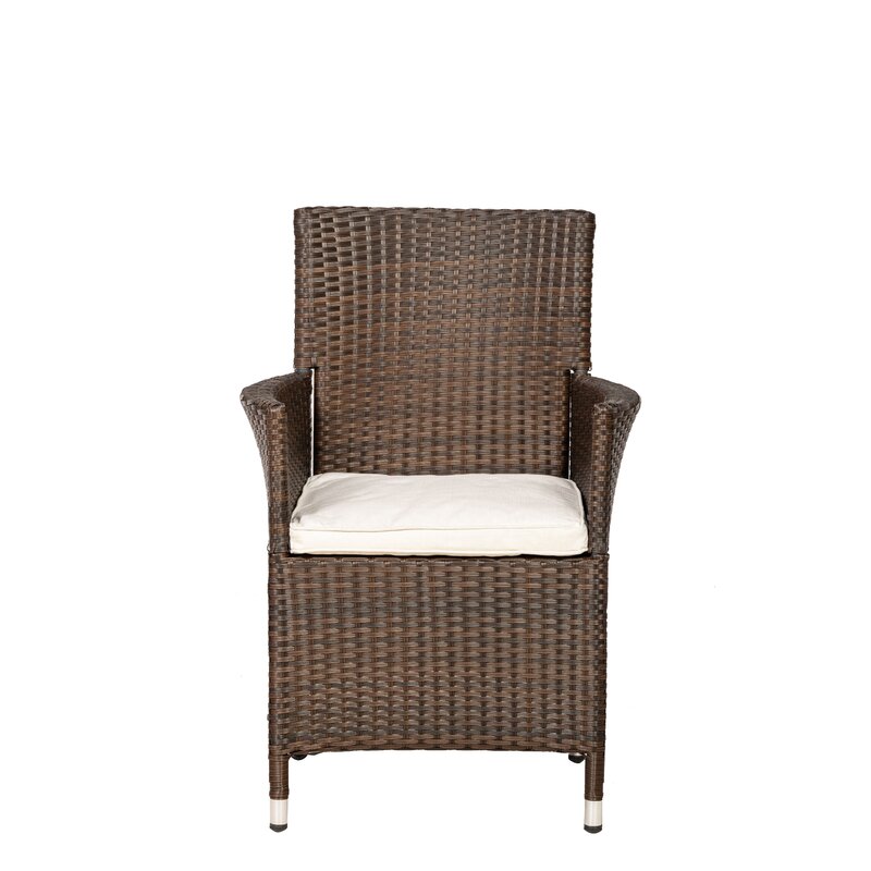 【Furniture】Rectangular 6 - Person 150Cm Long Dining Set with Cushions