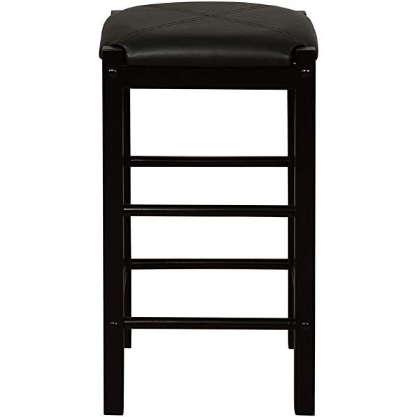 Linon Black 3 Piece Faux Marble Tavern Set