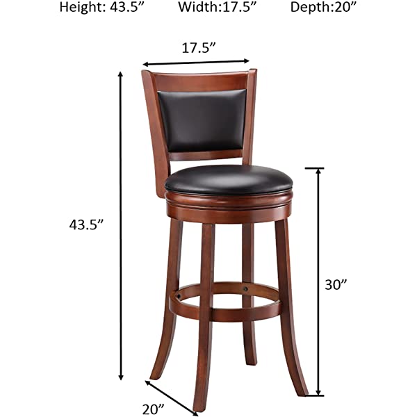 Ball & Cast Barstool, 29-Inch,2-Pack, Cappuccino Jayden Cappuccino 29-Inch,2-Pack