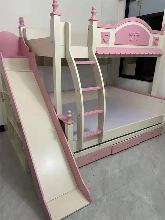 SLIDE PINK BUNK BED