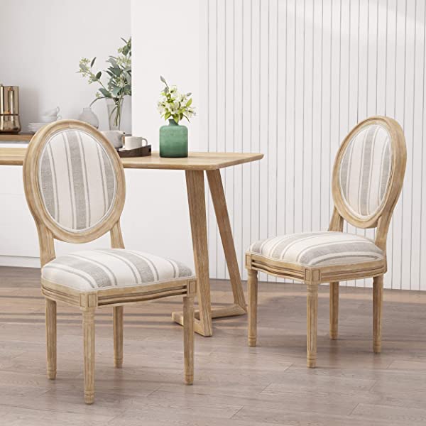 Christopher Knight Home Phinnaeus Beige Fabric Dining Chair (Set of 2), 2-Pcs Set Beige 2-Pcs Set