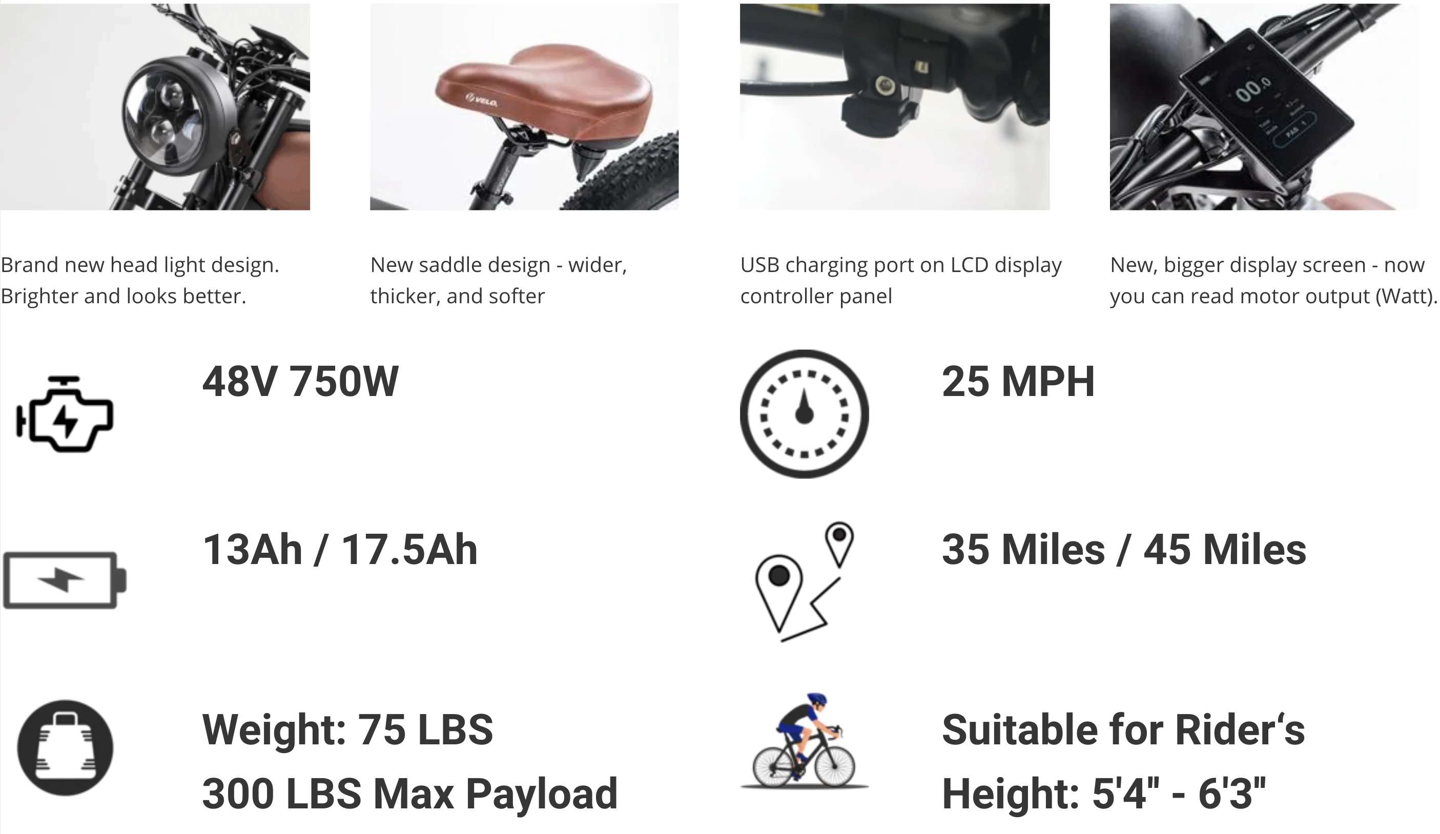 electric cafe racer revi bikes cheetah ebike specifications measurements weight capacity size max speed range battery frame
