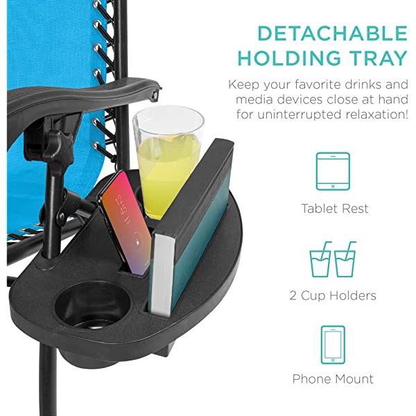 Best Choice Products Set of 2 Adjustable Steel Mesh Zero Gravity Lounge Chair Recliners w/Pillows and Cup Holder Trays - Burgundy