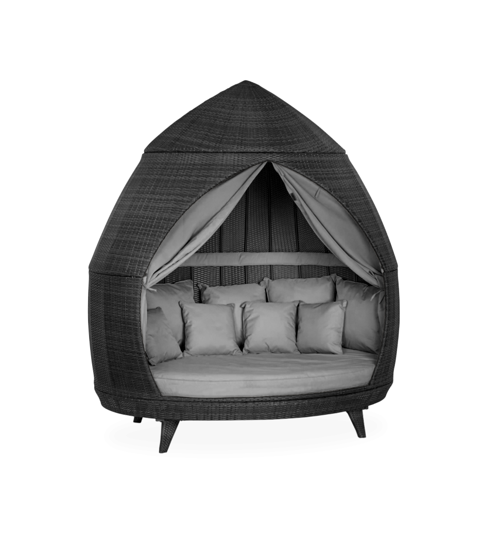 Vacation beach bed rattan bed terrace sun bed outdoor leisure birdcage sofa outdoor courtyard sun lounger