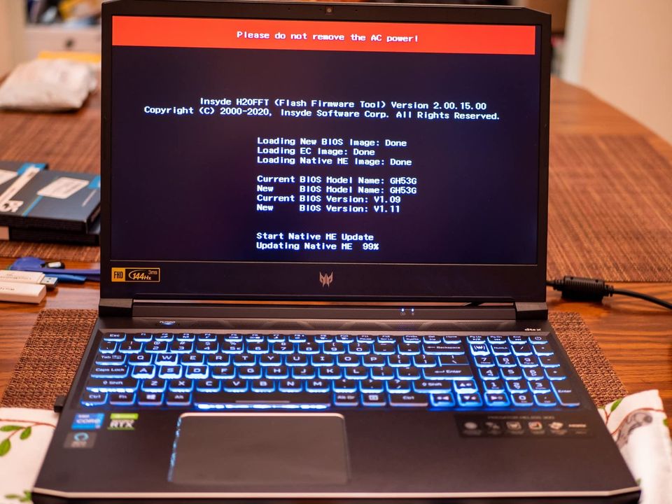 Predator Helios 300, 15 FHD IPS 144Hz, Ci7-11750H, RTX3060 GPU, 16GB+512GB, Windows 10