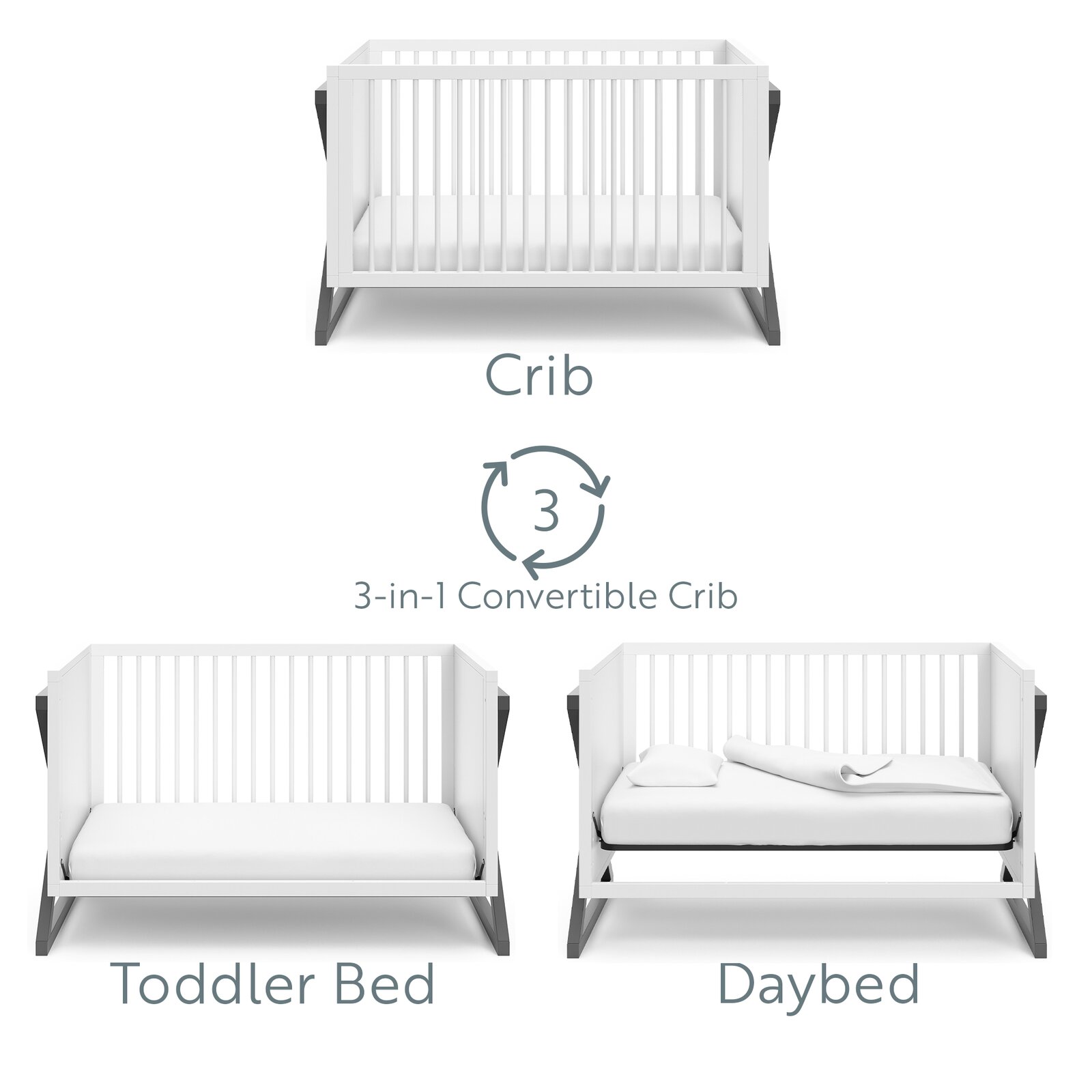 【Baby&Kids】Equinox 3-in-1 Convertible Crib