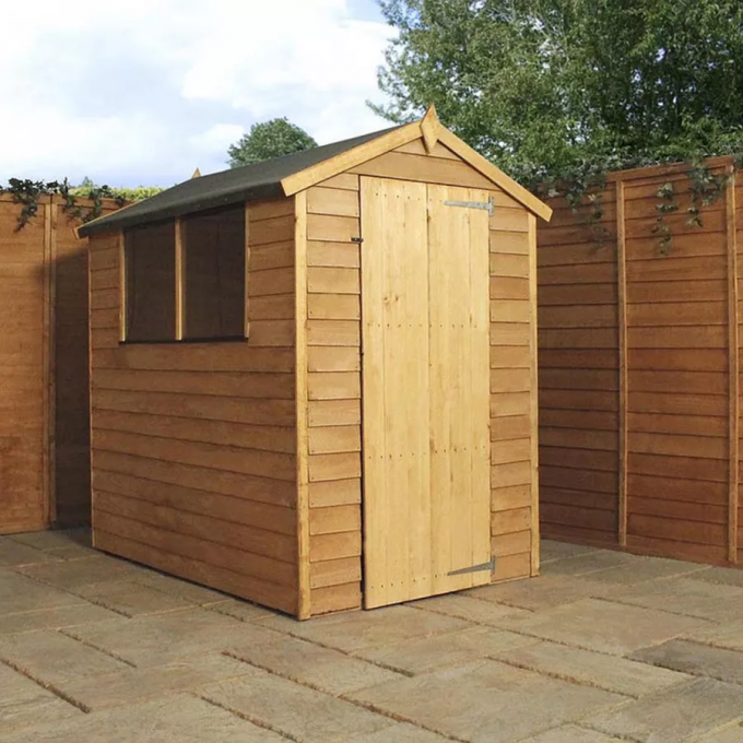6 x 4 Overlap Single Door Apex Wooden Shed