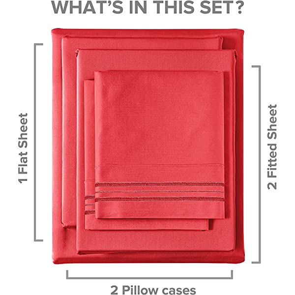 Queen Size Sheet Set - 4 Piece - Hotel Luxury Bed Sheets - Extra Soft - Deep Pockets - Easy Fit - Breathable & Cooling Sheets - Wrinkle Free - Comfy – Dark Grey Bed Sheets - Queens Sheets – 4 PC Queen Grey