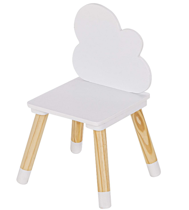 UTEX Kids Table with 4 Chairs Set, Kid Table and Chairs Set for Girls, Toddlers, Boys, 5 Piece Kiddy Table and Chair Set, White