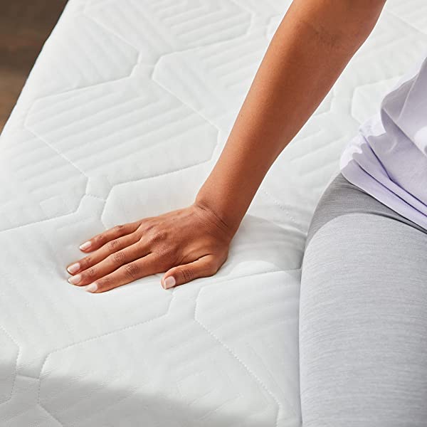 Sleep Innovations Hudson Hybrid Cooling Memory Foam Innerspring Mattress, 12 Inches, Queen Blue and White Queen 12 Inch Hybrid Mattress