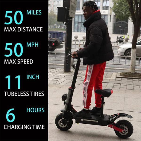 60V 5600W Dual Motor Electric Scooter Foldable Electric Scooter