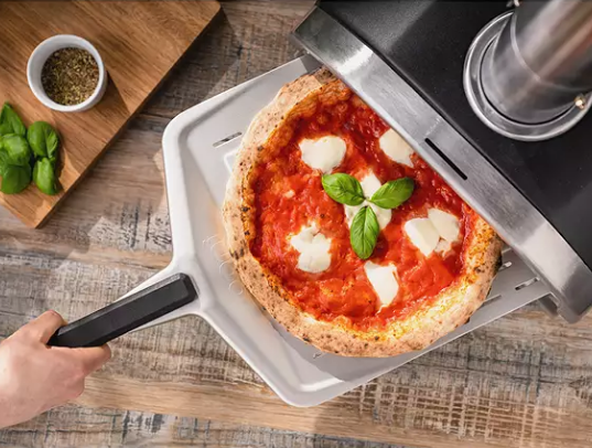 Portable Outdoor Pizza Oven, Black Silver
