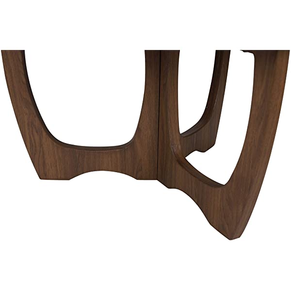 FINECASA Wooden Console Table, Half-Moon Entryway Table, Semicircle Narrow Side Table, Sofa Table for Living Room and Corridor, Foyer Table, Half Round Hallway Table, 43.4x17x30 Inches, Natural Natural Console Table