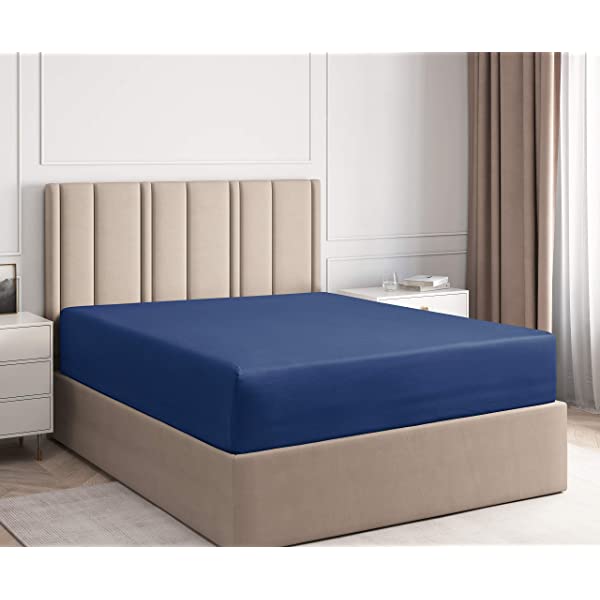 Queen Fitted Sheet - Single Fitted Deep Pocket Sheet - Fits Mattress Perfectly - Soft Wrinkle Free Sheet - 1 Fitted Sheet Only – Light Pink Queen Light Pink