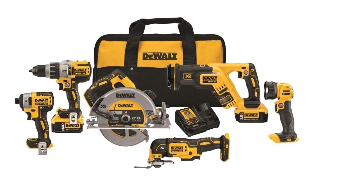 DEWALT 20V MAX Power Tool Combo Kit, 6-Tool Cordless Power Tool Set with 2 Batteries and Charger (DCK694P2)