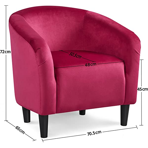 Yaheetech Set of 2 Modern Style Accent Barrel Chair Upholstered Chair Arm Chair Club Chair for Living Room Bedroom Reception Room Office Ivory