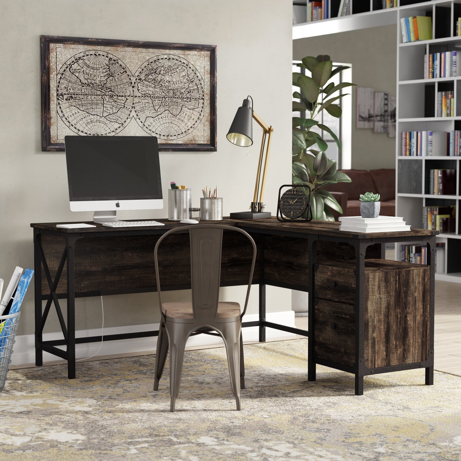【Furniture】Hovey L-Shape Executive Desk