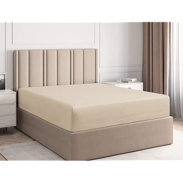 Queen Fitted Sheet - Single Fitted Deep Pocket Sheet - Fits Mattress Perfectly - Soft Wrinkle Free Sheet - 1 Fitted Sheet Only – Light Pink Queen Light Pink