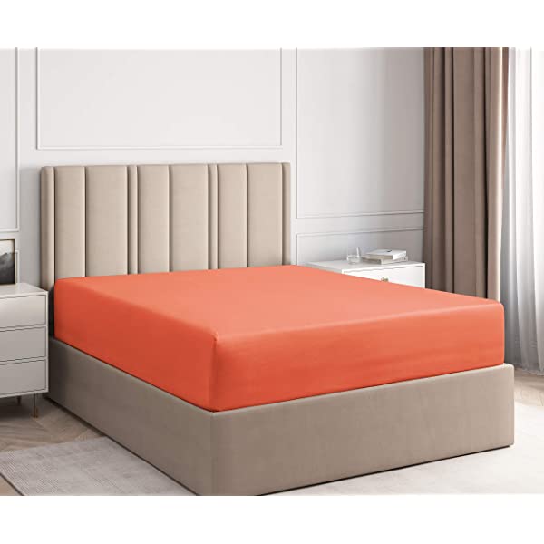 Queen Fitted Sheet - Single Fitted Deep Pocket Sheet - Fits Mattress Perfectly - Soft Wrinkle Free Sheet - 1 Fitted Sheet Only – Light Pink Queen Light Pink