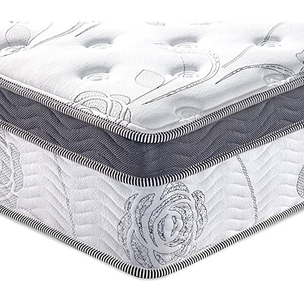 Olee Sleep 13 inch Galaxy Hybrid Gel Infused Memory Foam and Pocket Spring Mattress (Full), White 13 Inch Full