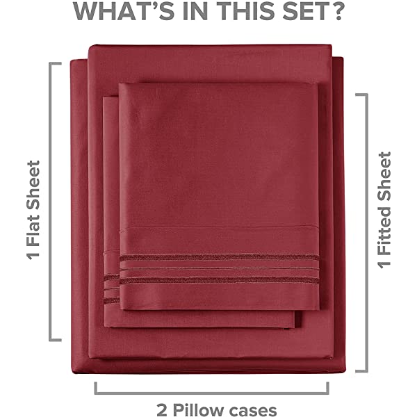 Queen Size Sheet Set - 4 Piece - Hotel Luxury Bed Sheets - Extra Soft - Deep Pockets - Easy Fit - Breathable & Cooling Sheets - Wrinkle Free - Comfy – Dark Grey Bed Sheets - Queens Sheets – 4 PC Queen Grey