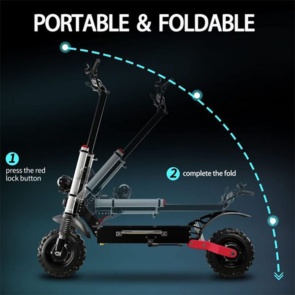 60V 5600W Dual Motor Electric Scooter Foldable Electric Scooter
