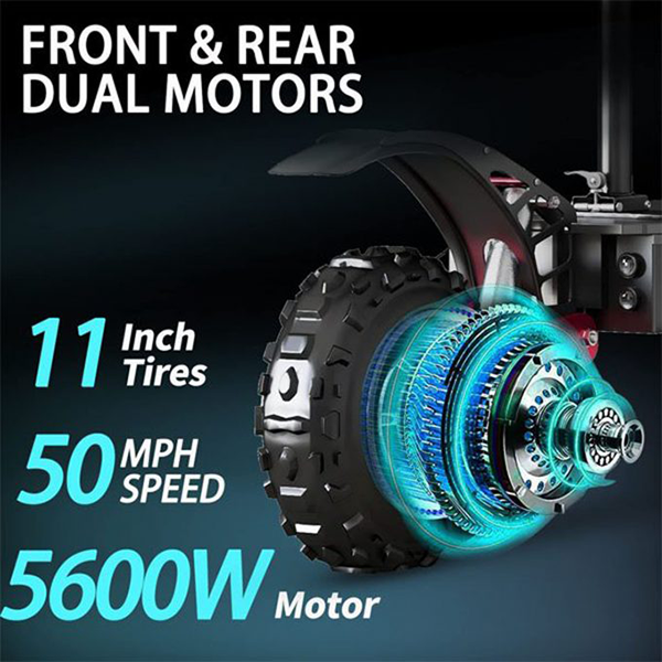 60V 5600W Dual Motor Electric Scooter Foldable Electric Scooter