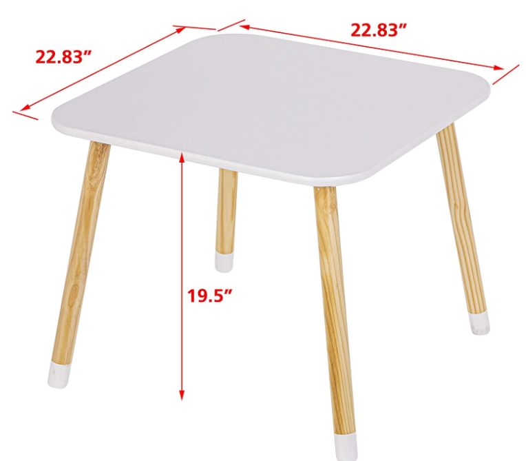 UTEX Kids Table with 4 Chairs Set, Kid Table and Chairs Set for Girls, Toddlers, Boys, 5 Piece Kiddy Table and Chair Set, White