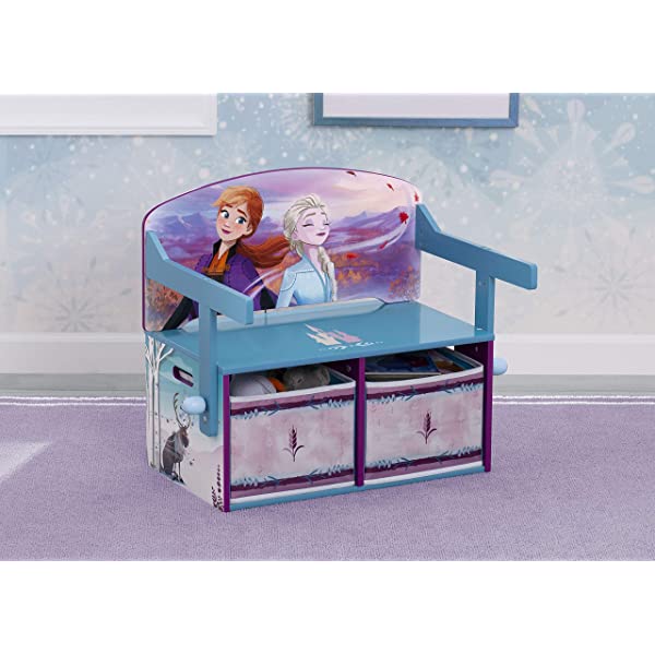 Delta Children MySize Kids Convertible Activity Bench, Bianca White Bianca White MySize