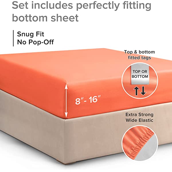 Queen Fitted Sheet - Single Fitted Deep Pocket Sheet - Fits Mattress Perfectly - Soft Wrinkle Free Sheet - 1 Fitted Sheet Only – Light Pink Queen Light Pink