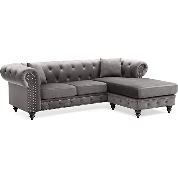 Glory Furniture Nola , Navy Blue Sofa Chaise (3 Boxes), 31