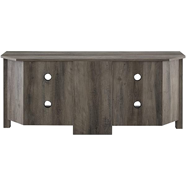 Walker Edison Wren Classic 4 Cubby TV Stand for TVs up to 65 Inches, 58 Inch, Black Black 58 InchTV Stand