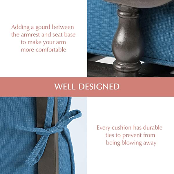 Oakmont Outdoor Furniture Patio Conversation Set Loveseat, 2 Chairs, Coffee Table with Cushion, Lawn Front Porch Garden, Metal Chair Set Wrought Iron Look (Red)