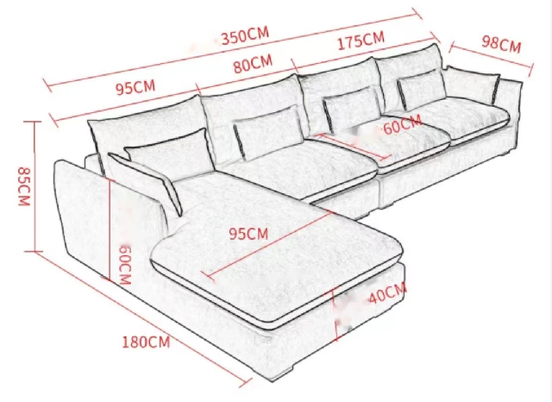 Modisches schlichtes hochwertiges Sofa