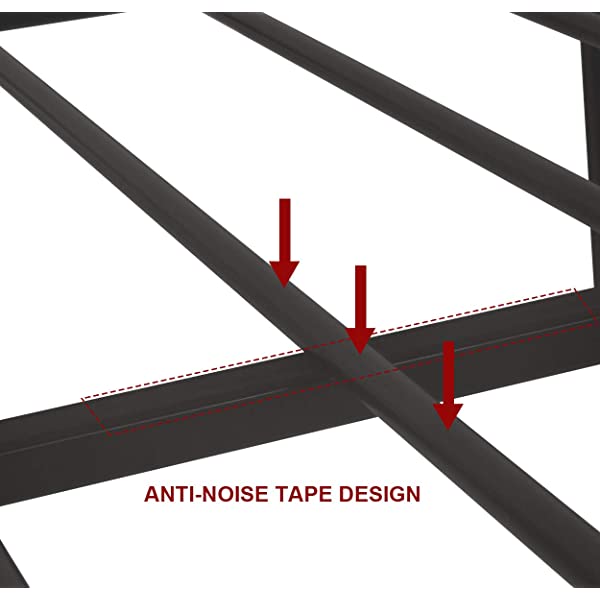 Black Metal Bed Frame Full Size with Headboard and Footboard Single Platform Mattress Base,Metal Tube and Iron-Art Bed（Full,Black） Full Black