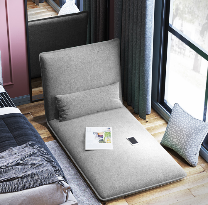 Lazy sofa tatami bedroom single bed folding floor sleeping mat balcony bay window back recliner floor sofa