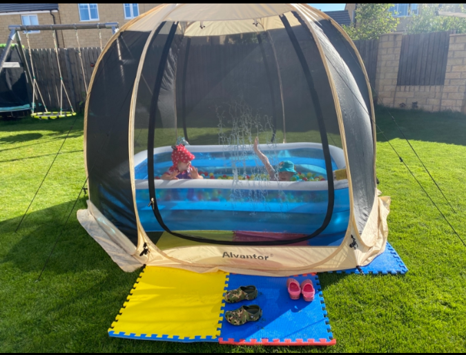 Uv-protected sunshade tent, garden, patio, backyard (10'x10', beige)