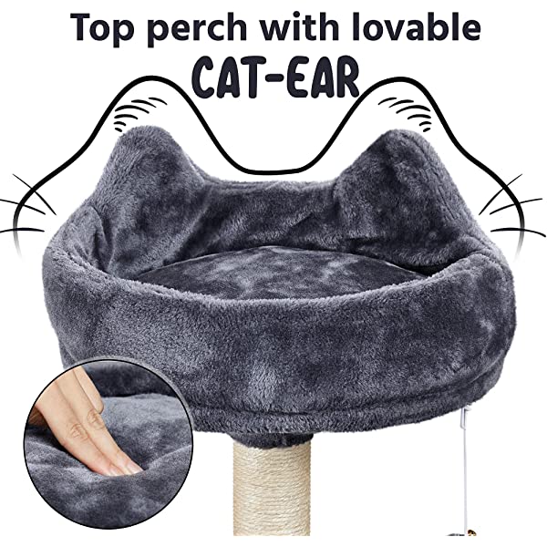 Yaheetech 68.5in Multi-Level Cat Tree Large Cat Condo with Sisal-Covered Platforms Scratching Board & Scratching Posts, Cozy Perches, Stable Cat Tower Cat Condo Pet Play House Dark Gray