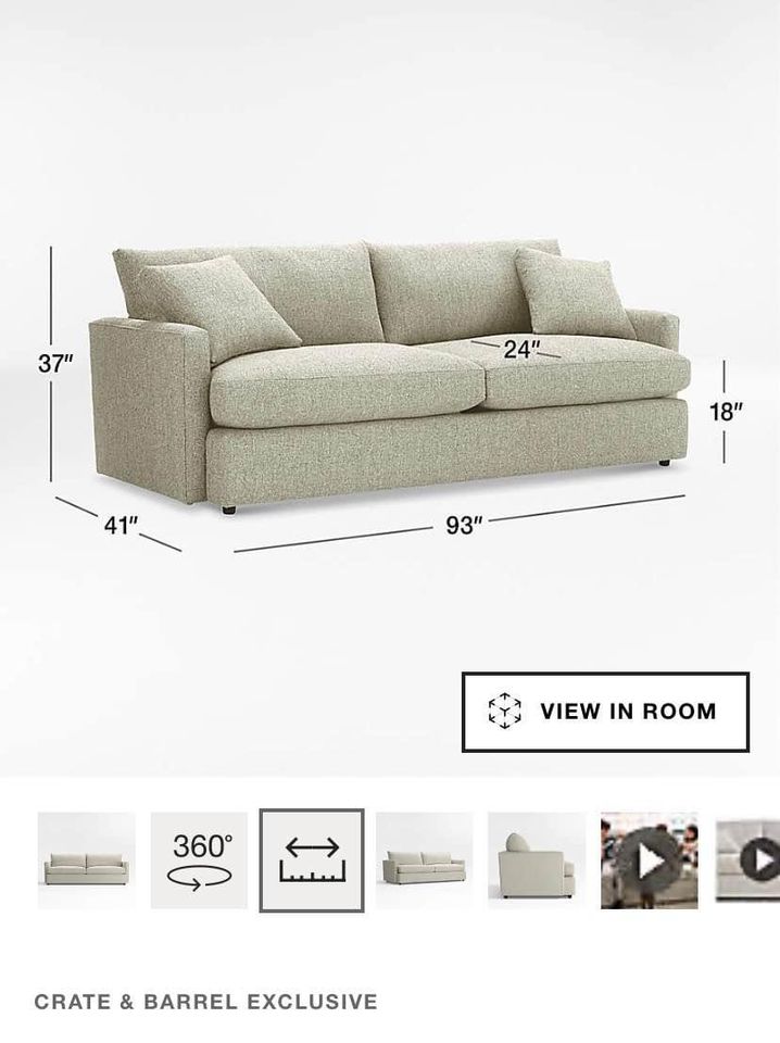 Crate And Barrel Deep Lounge Sofa