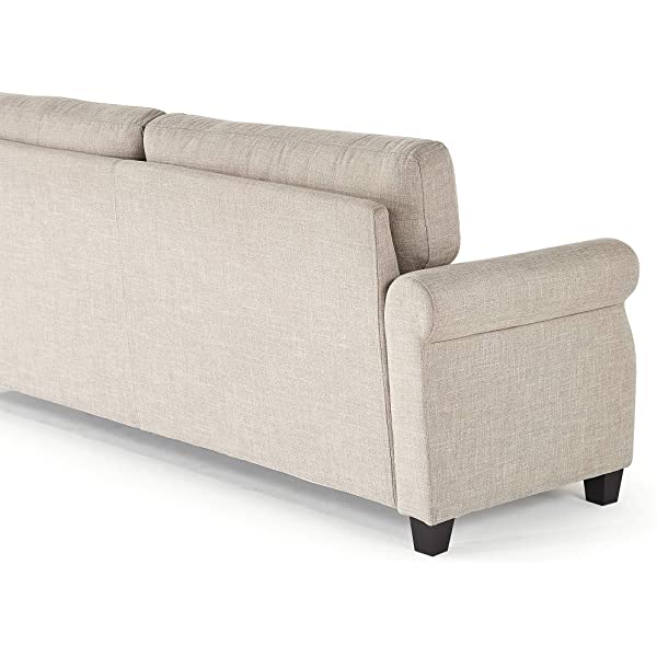 ZINUS Josh Loveseat Sofa / Easy, Tool-Free Assembly, Beige Beige Loveseat Sofa