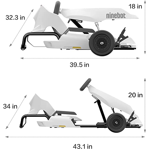 Segway Ninebot Electric GoKart Drift Kit, Outdoor Racer Pedal Car, Ride On Toys (Not Included Ninebot S)