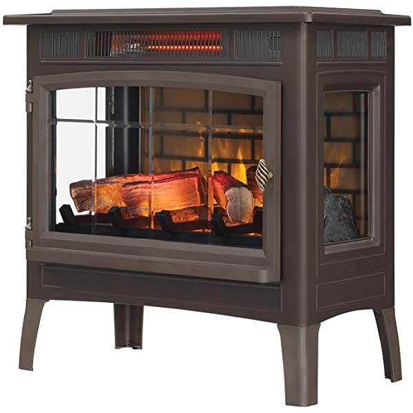 Duraflame 3D Infrared Electric Fireplace Stove with Remote Control - Portable Indoor Space Heater - DFI-5010 (Black)