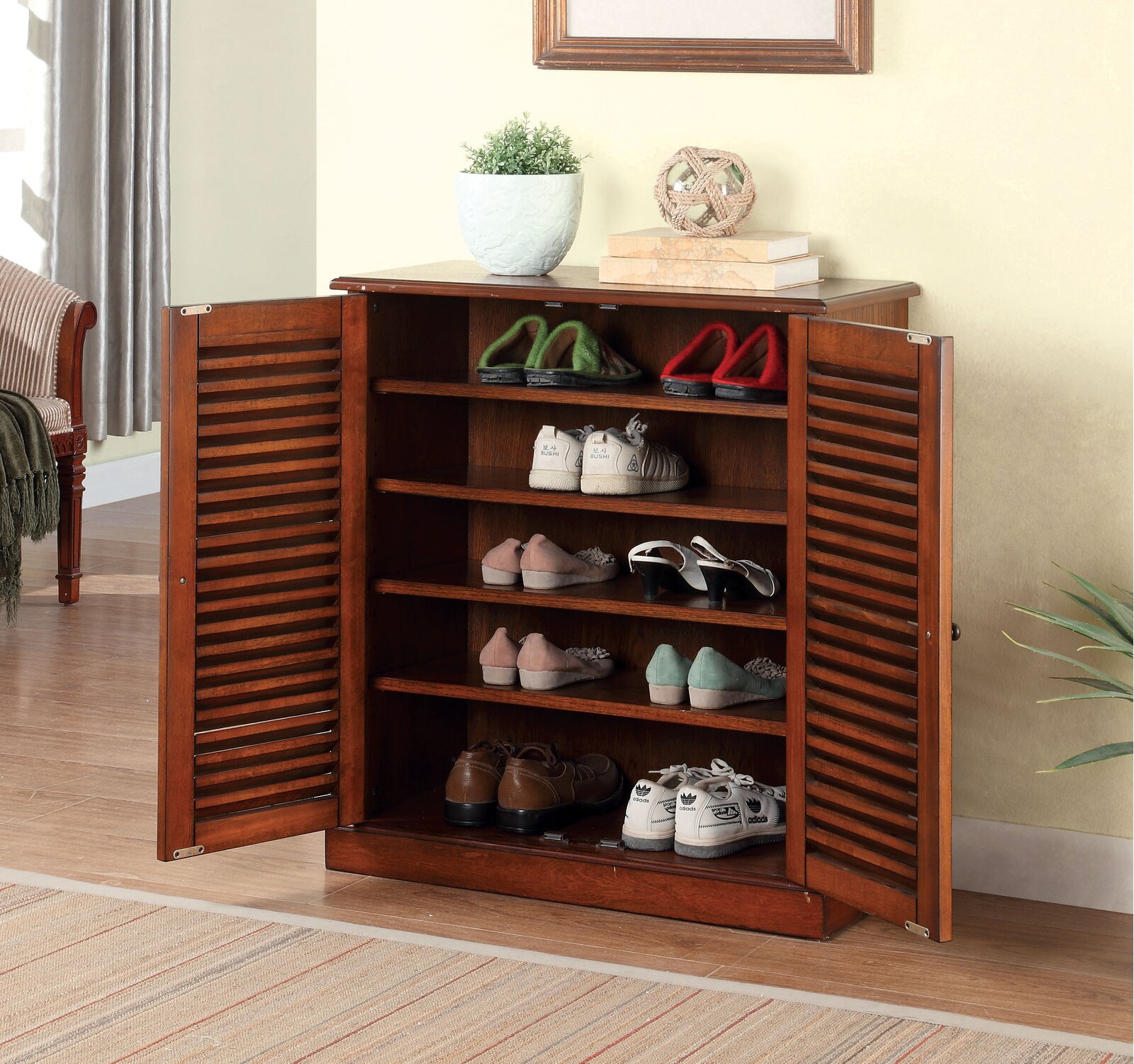 【Furniture】Polton 15 Pair Shoe Storage Cabinet