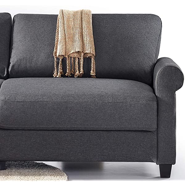 ZINUS Josh Loveseat Sofa / Easy, Tool-Free Assembly, Beige Beige Loveseat Sofa