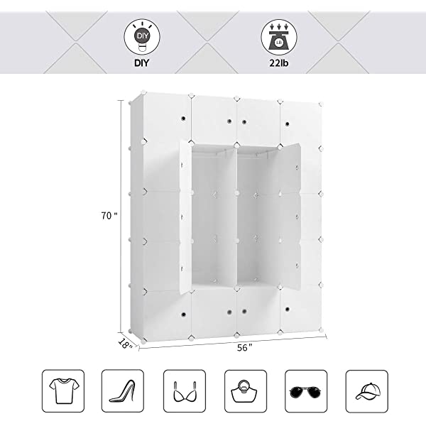 Aeitc Portable Wardrobe Closets 14
