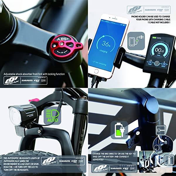 Opeak Ebike Foldable Electric Bike 750W High Speed Motor, 12AH Removable 48V Ebike Battery, 8 Speed, 26’’4.0 Fat Tire Electric Bike Folding Ebikes for Adults, E Bikes for Women and Men UNIK - white