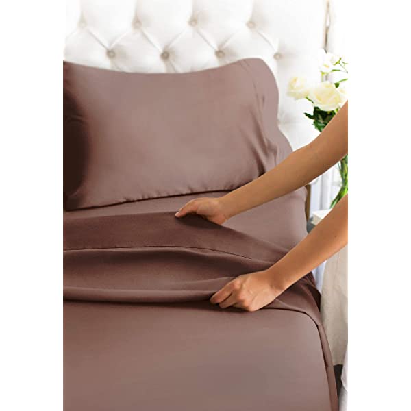 Queen Size Sheet Set - 4 Piece - Hotel Luxury Bed Sheets - Extra Soft - Deep Pockets - Easy Fit - Breathable & Cooling Sheets - Wrinkle Free - Comfy – Dark Grey Bed Sheets - Queens Sheets – 4 PC Queen Grey