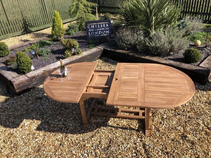Outdoor teak furniture dining table