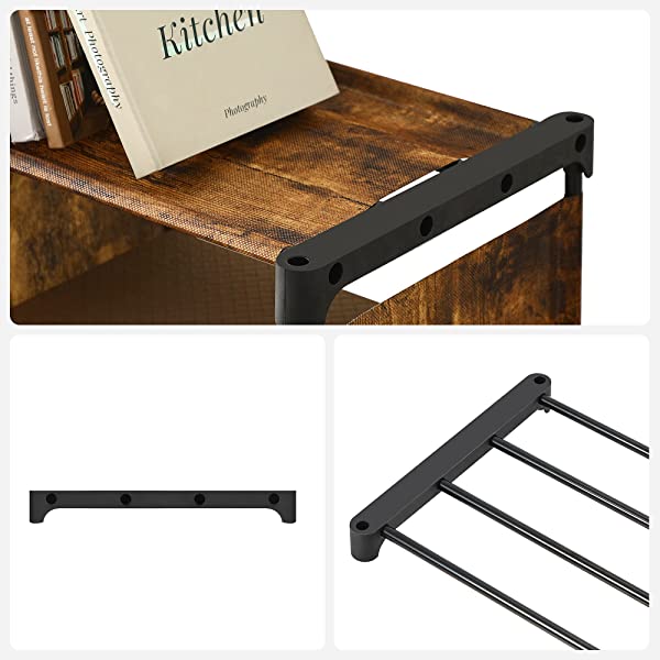 SONGMICS 6-Cube Storage Rack, Staircase Organizer, DIY Storage Shelf, Bookcase in Living Room, Children’s Room, Bedroom, for Toys and Daily Necessities, Rustic Brown ULSN063X12